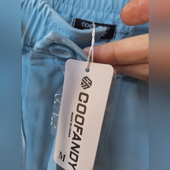 NWT COOFANDY Mens 2 Piece Linen Blend Set. Tank/Trousers. Size M - Picture 6 of 12